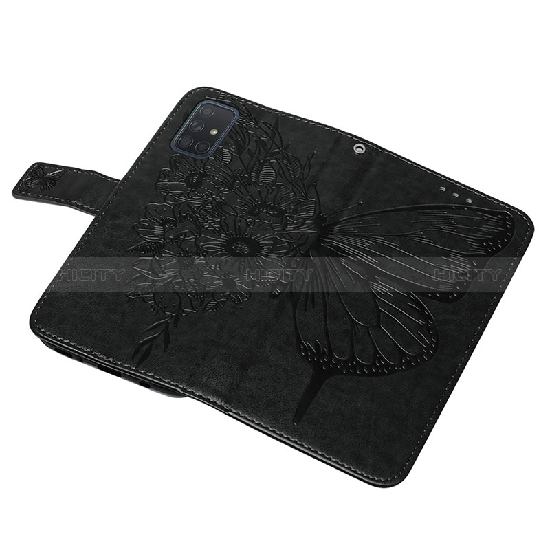 Handytasche Stand Schutzhülle Flip Leder Hülle Schmetterling Y01B für Samsung Galaxy A71 4G A715