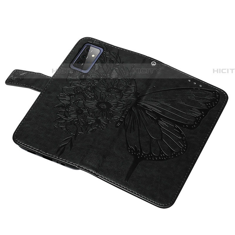 Handytasche Stand Schutzhülle Flip Leder Hülle Schmetterling Y01B für Samsung Galaxy A72 4G