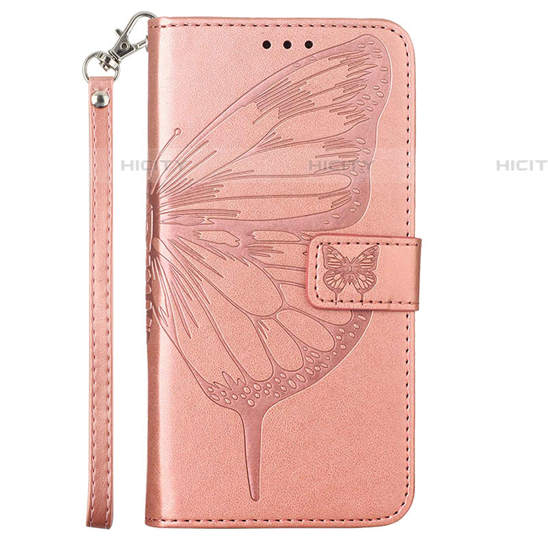 Handytasche Stand Schutzhülle Flip Leder Hülle Schmetterling Y01B für Samsung Galaxy A73 5G groß