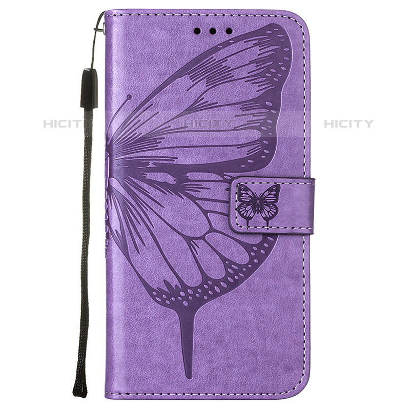 Handytasche Stand Schutzhülle Flip Leder Hülle Schmetterling Y01B für Samsung Galaxy M02 groß