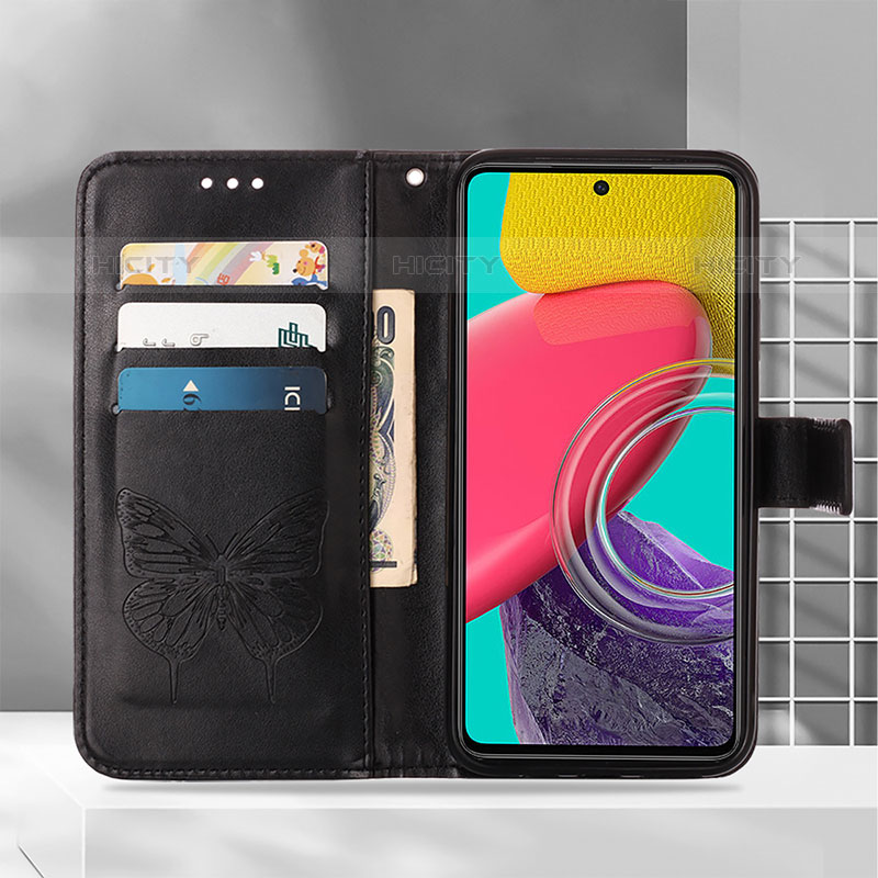 Handytasche Stand Schutzhülle Flip Leder Hülle Schmetterling Y01B für Samsung Galaxy M33 5G