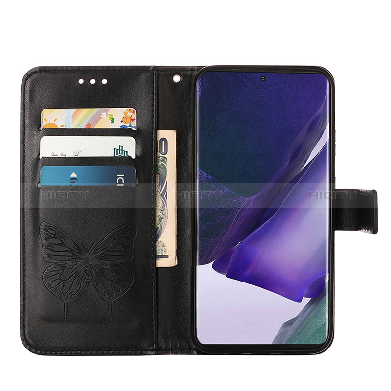 Handytasche Stand Schutzhülle Flip Leder Hülle Schmetterling Y01B für Samsung Galaxy Note 20 Ultra 5G groß