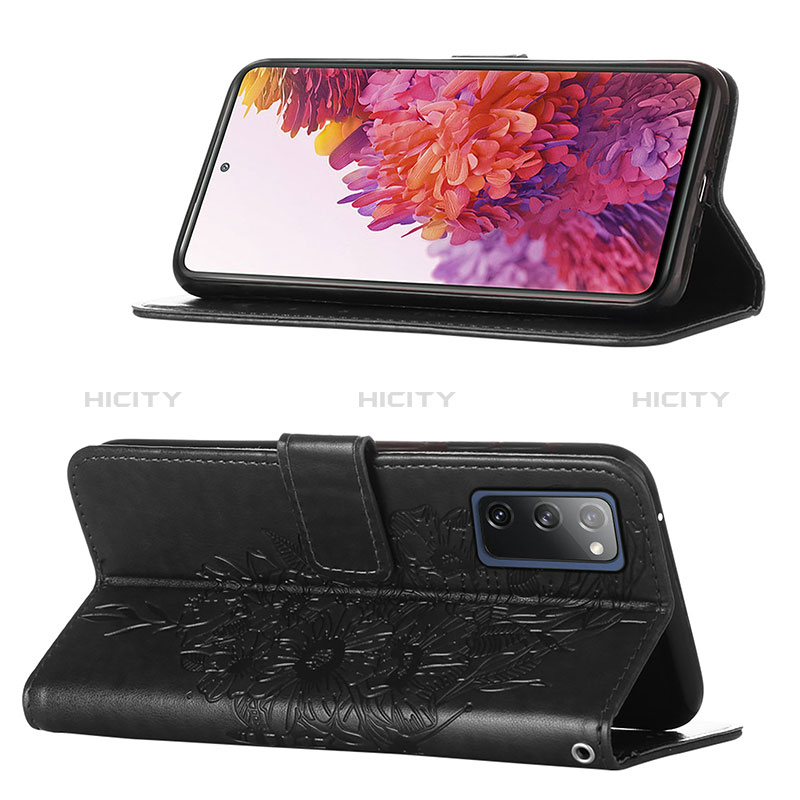 Handytasche Stand Schutzhülle Flip Leder Hülle Schmetterling Y01B für Samsung Galaxy S20 FE (2022) 5G