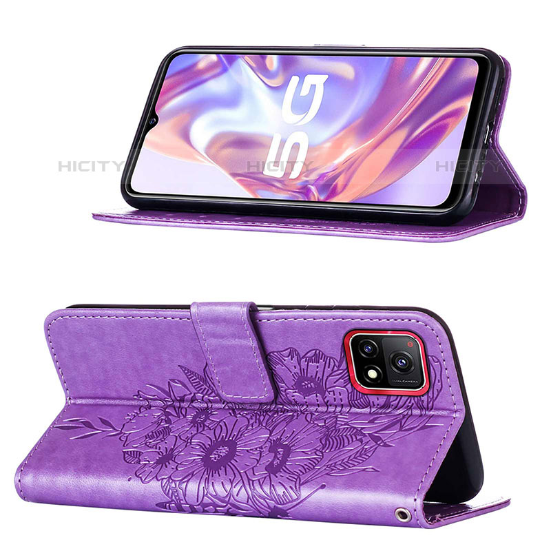 Handytasche Stand Schutzhülle Flip Leder Hülle Schmetterling Y01B für Vivo iQOO U3x 5G