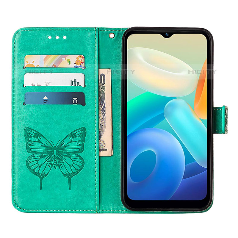 Handytasche Stand Schutzhülle Flip Leder Hülle Schmetterling Y01B für Vivo iQOO Z6 Lite 5G groß