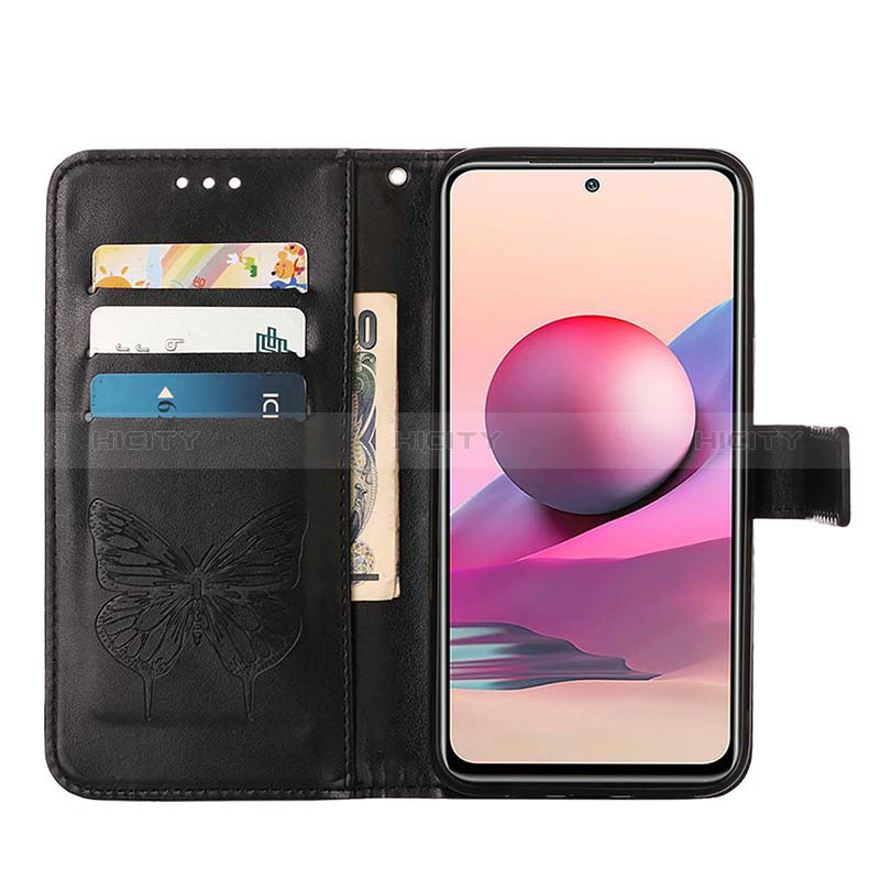 Handytasche Stand Schutzhülle Flip Leder Hülle Schmetterling Y01B für Xiaomi Redmi Note 10S 4G