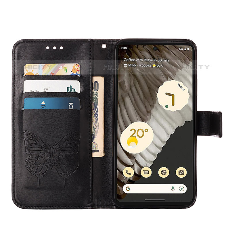 Handytasche Stand Schutzhülle Flip Leder Hülle Schmetterling Y02B für Google Pixel 8 5G