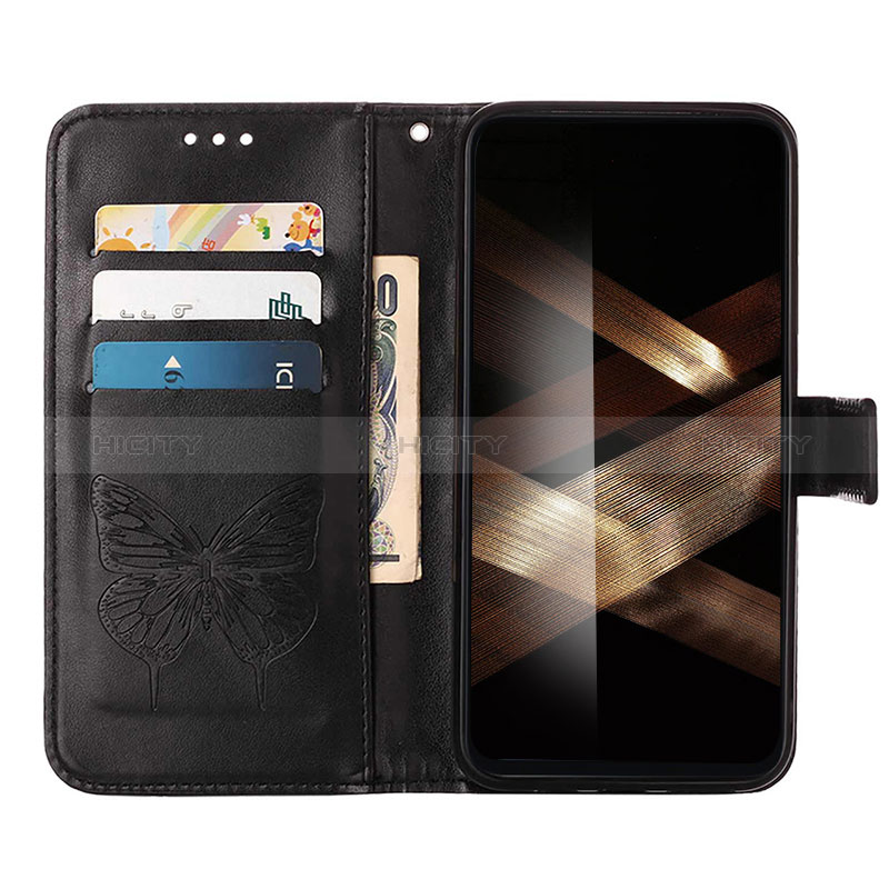 Handytasche Stand Schutzhülle Flip Leder Hülle Schmetterling YB1 für Huawei Honor X8b