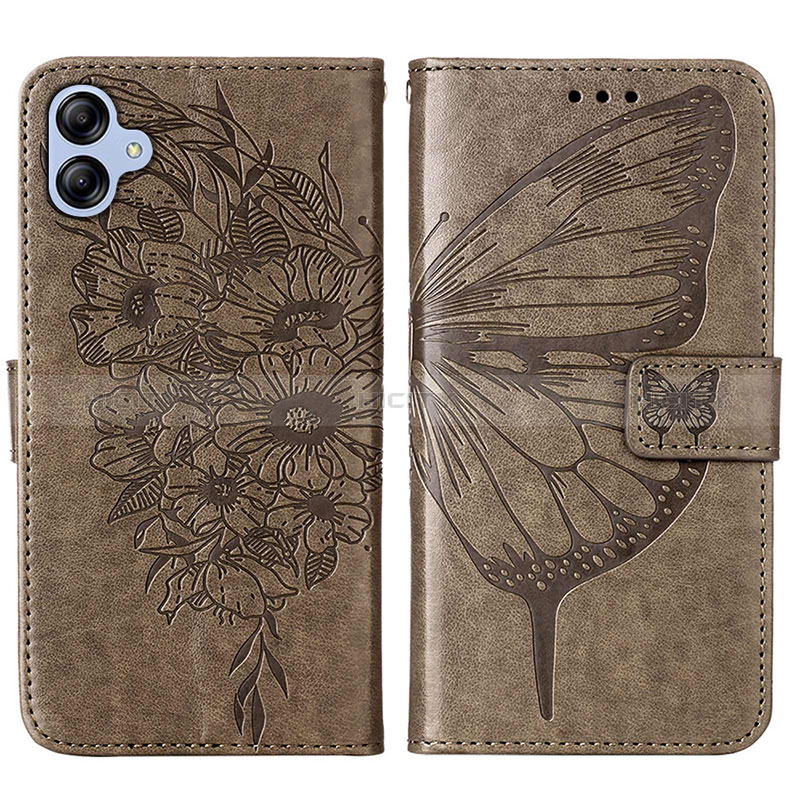 Handytasche Stand Schutzhülle Flip Leder Hülle Schmetterling YB1 für Samsung Galaxy M04