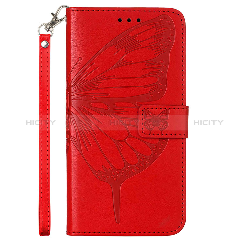 Handytasche Stand Schutzhülle Flip Leder Hülle Schmetterling YB2 für Xiaomi Civi 2 5G Rot Plus