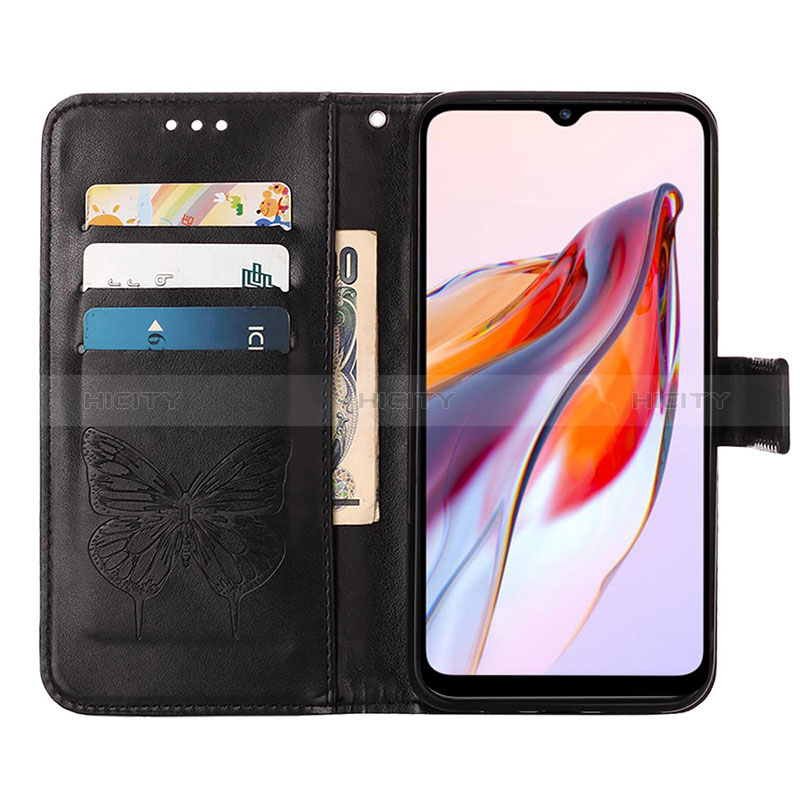 Handytasche Stand Schutzhülle Flip Leder Hülle Schmetterling YB2 für Xiaomi Poco C55 groß