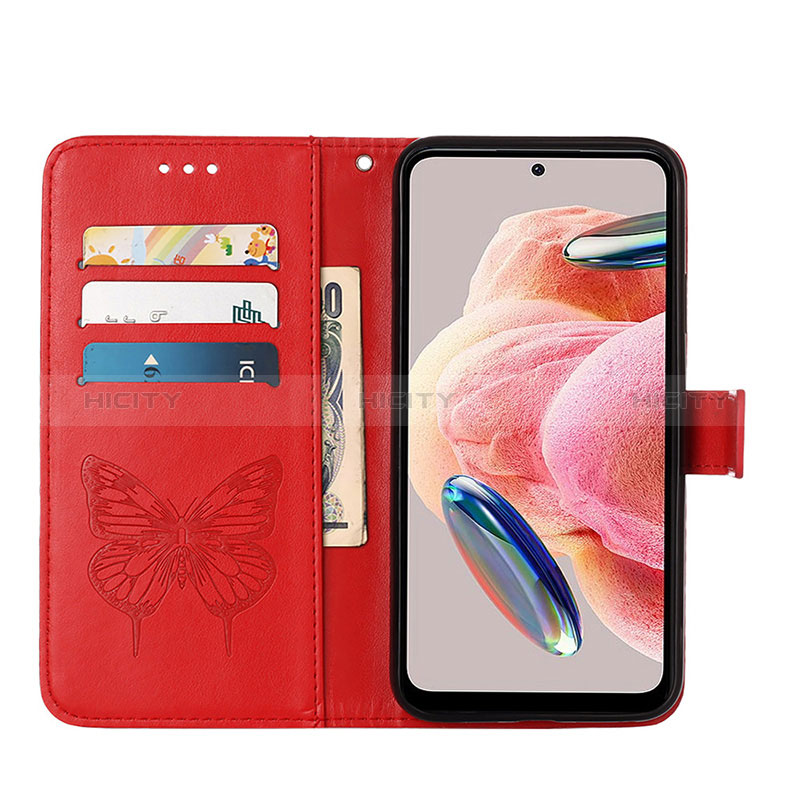 Handytasche Stand Schutzhülle Flip Leder Hülle Schmetterling YB2 für Xiaomi Redmi Note 12 4G