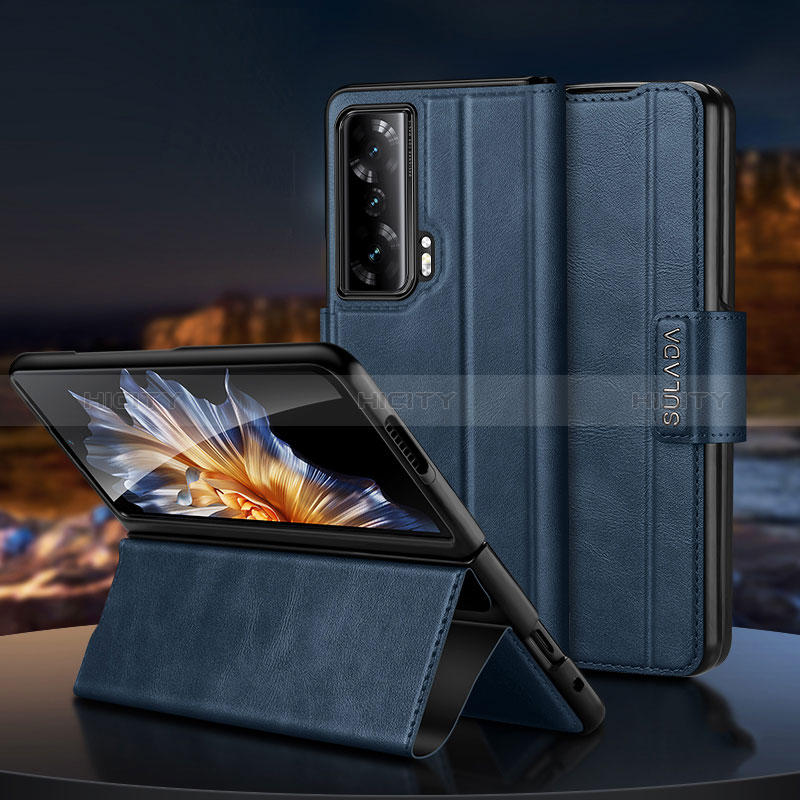 Handytasche Stand Schutzhülle Flip Leder Hülle SD1 für Huawei Honor Magic Vs Ultimate 5G Blau Plus