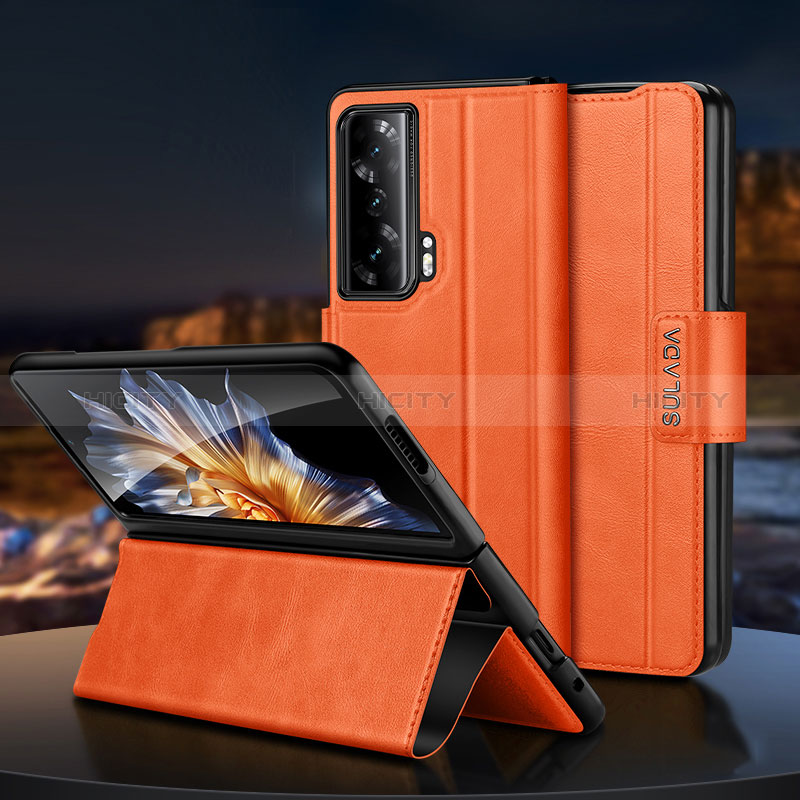 Handytasche Stand Schutzhülle Flip Leder Hülle SD1 für Huawei Honor Magic Vs Ultimate 5G Orange