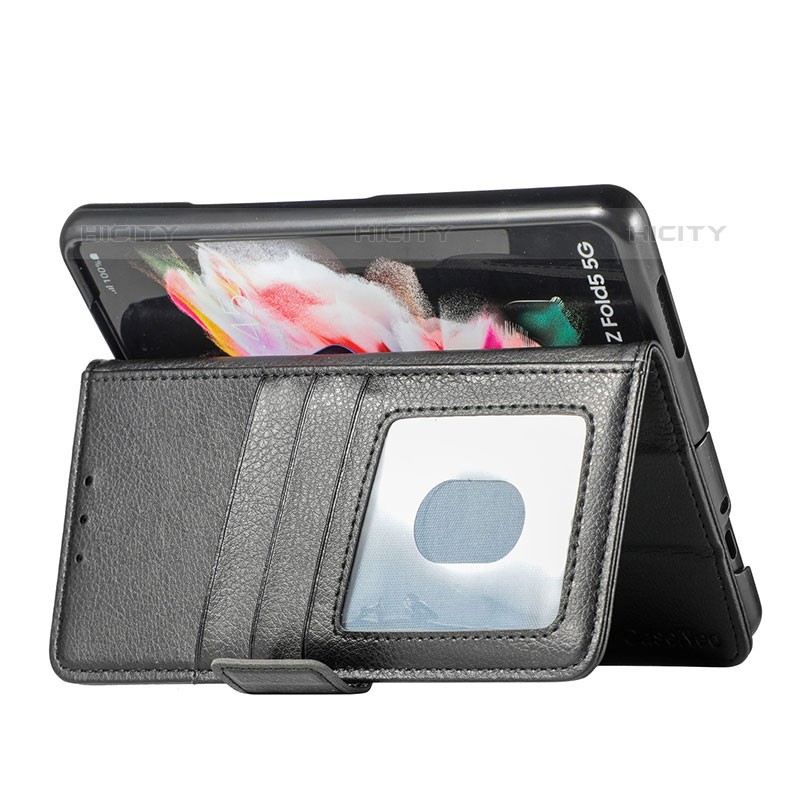 Handytasche Stand Schutzhülle Flip Leder Hülle SD1 für Samsung Galaxy Z Fold5 5G groß