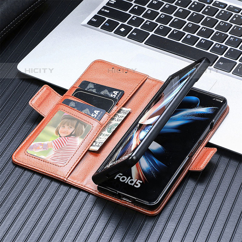 Handytasche Stand Schutzhülle Flip Leder Hülle SD2 für Samsung Galaxy Z Fold5 5G groß