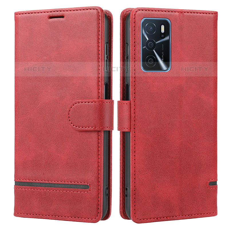 Handytasche Stand Schutzhülle Flip Leder Hülle SY1 für Oppo A16s Rot