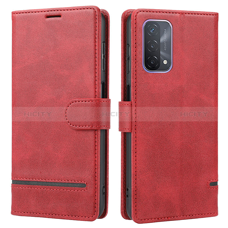 Handytasche Stand Schutzhülle Flip Leder Hülle SY1 für Oppo A74 5G Rot