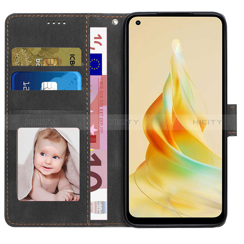 Handytasche Stand Schutzhülle Flip Leder Hülle SY1 für Oppo Reno8 T 4G groß