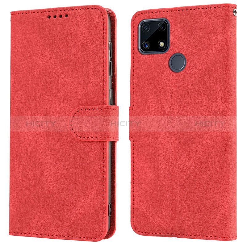 Handytasche Stand Schutzhülle Flip Leder Hülle SY1 für Realme C12 Rot