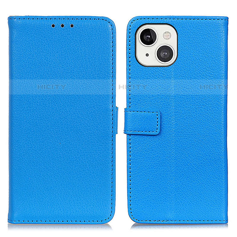 Handytasche Stand Schutzhülle Flip Leder Hülle T01 für Apple iPhone 13 Blau Plus