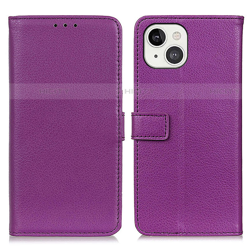 Handytasche Stand Schutzhülle Flip Leder Hülle T01 für Apple iPhone 13 Mini Violett