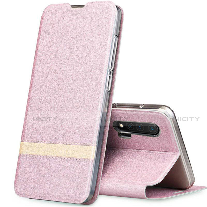 Handytasche Stand Schutzhülle Flip Leder Hülle T01 für Huawei Nova 6 5G Rosegold Plus