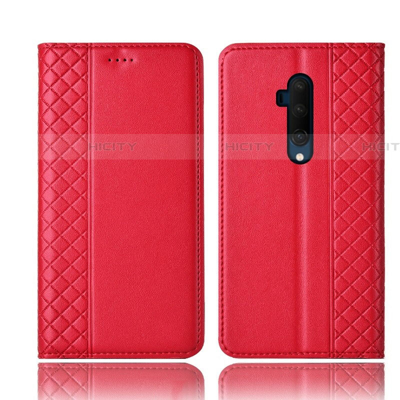 Handytasche Stand Schutzhülle Flip Leder Hülle T01 für OnePlus 7T Pro Rot