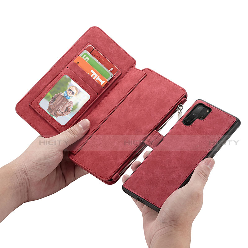 Handytasche Stand Schutzhülle Flip Leder Hülle T01 für Samsung Galaxy Note 10 Plus 5G groß