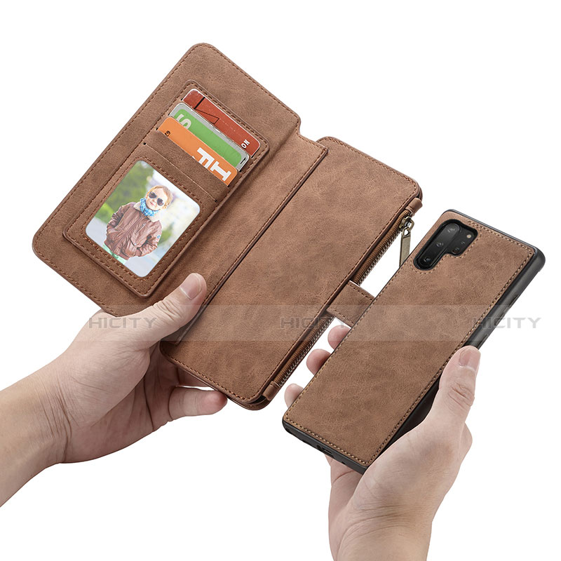 Handytasche Stand Schutzhülle Flip Leder Hülle T01 für Samsung Galaxy Note 10 Plus 5G groß