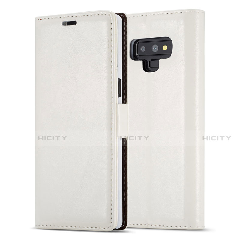 Handytasche Stand Schutzhülle Flip Leder Hülle T01 für Samsung Galaxy Note 9 Weiß