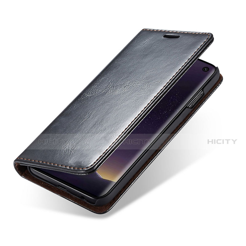 Handytasche Stand Schutzhülle Flip Leder Hülle T01 für Samsung Galaxy S10e groß