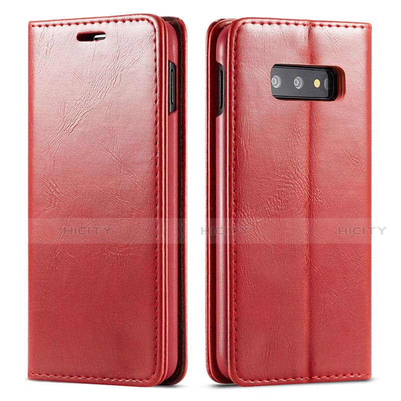 Handytasche Stand Schutzhülle Flip Leder Hülle T01 für Samsung Galaxy S10e Rot Plus