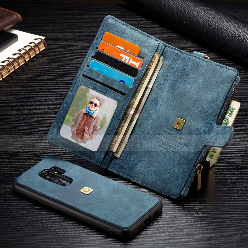 Handytasche Stand Schutzhülle Flip Leder Hülle T01 für Samsung Galaxy S9 Plus Rot Plus