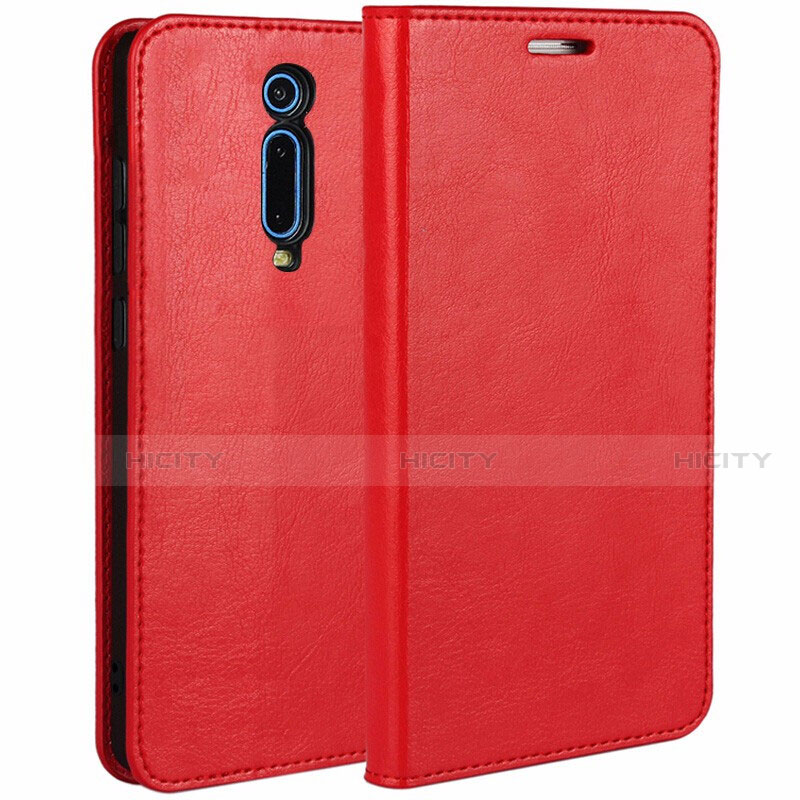 Handytasche Stand Schutzhülle Flip Leder Hülle T01 für Xiaomi Mi 9T Pro Rot