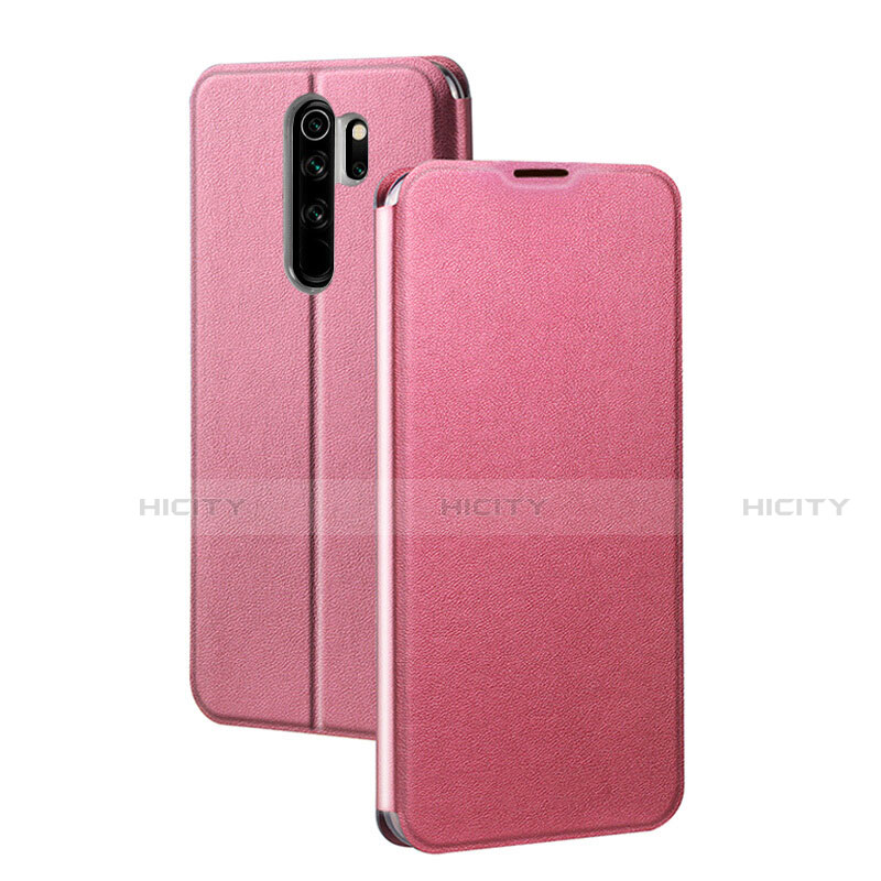 Handytasche Stand Schutzhülle Flip Leder Hülle T01 für Xiaomi Redmi Note 8 Pro Rosa