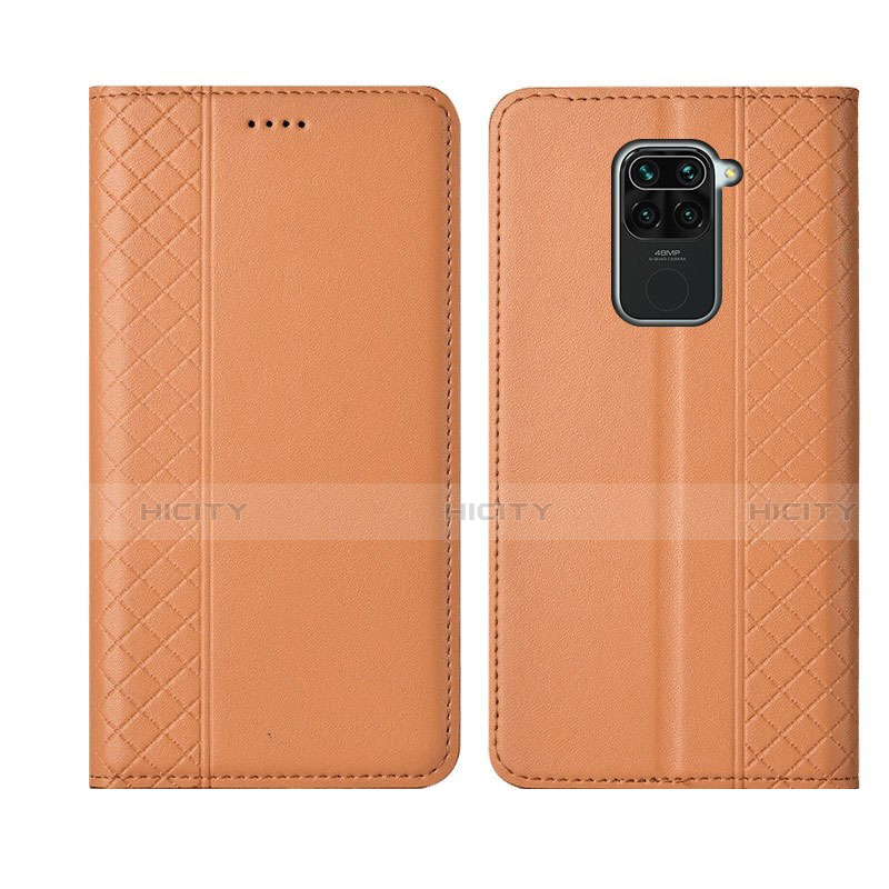 Handytasche Stand Schutzhülle Flip Leder Hülle T01 für Xiaomi Redmi Note 9 Orange Plus