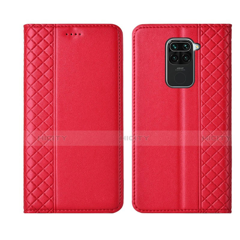 Handytasche Stand Schutzhülle Flip Leder Hülle T01 für Xiaomi Redmi Note 9 Rot Plus