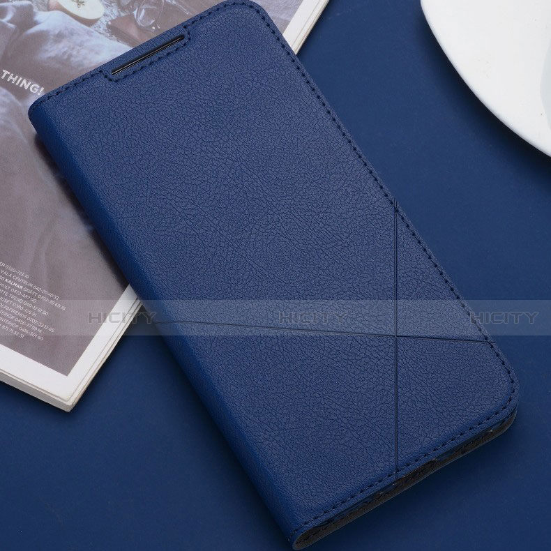 Handytasche Stand Schutzhülle Flip Leder Hülle T02 für Huawei Nova 5 Blau