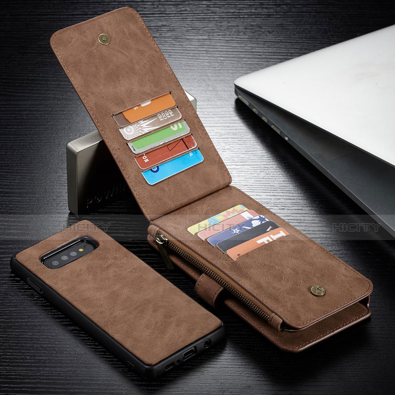 Handytasche Stand Schutzhülle Flip Leder Hülle T02 für Samsung Galaxy S10 5G groß