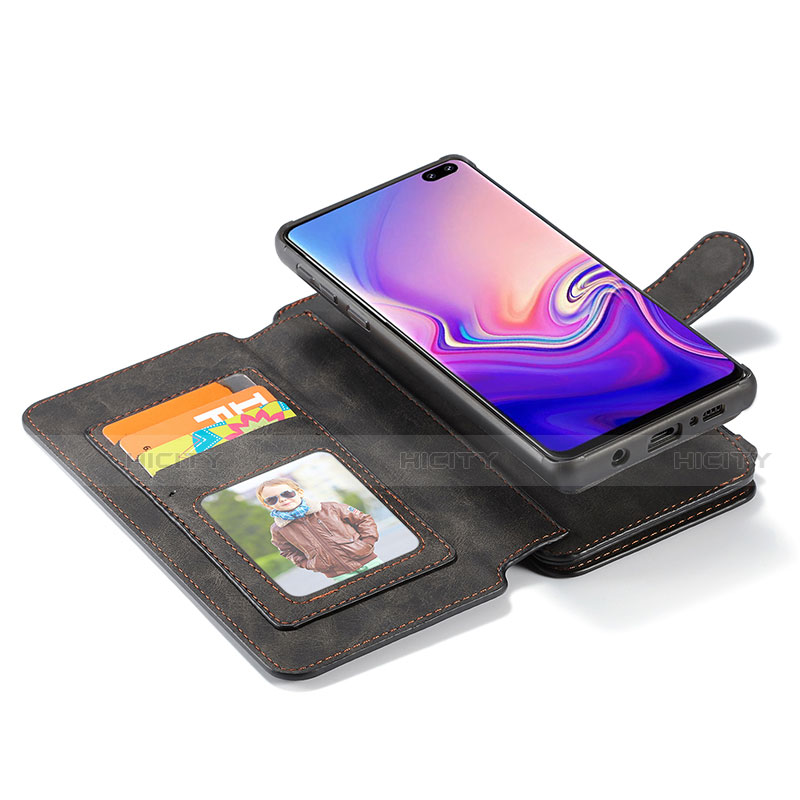 Handytasche Stand Schutzhülle Flip Leder Hülle T02 für Samsung Galaxy S10 5G groß