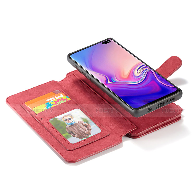 Handytasche Stand Schutzhülle Flip Leder Hülle T02 für Samsung Galaxy S10 5G groß