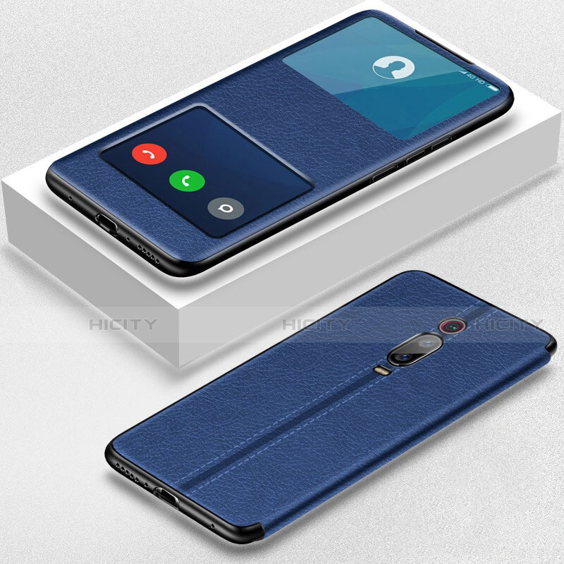 Handytasche Stand Schutzhülle Flip Leder Hülle T02 für Xiaomi Mi 9T Pro Blau