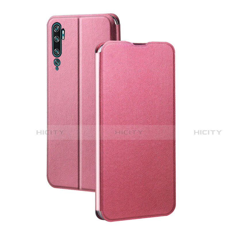 Handytasche Stand Schutzhülle Flip Leder Hülle T02 für Xiaomi Mi Note 10 Pro Rosa