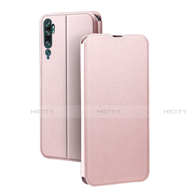 Handytasche Stand Schutzhülle Flip Leder Hülle T02 für Xiaomi Mi Note 10 Rosegold Plus