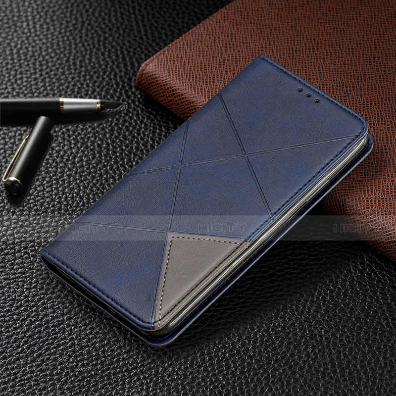 Handytasche Stand Schutzhülle Flip Leder Hülle T02 für Xiaomi Redmi Note 9 Pro Blau