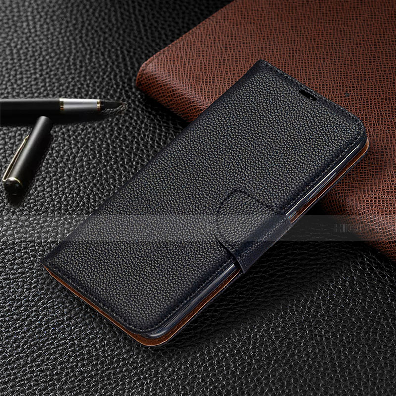 Handytasche Stand Schutzhülle Flip Leder Hülle T02 für Xiaomi Redmi Note 9 Schwarz