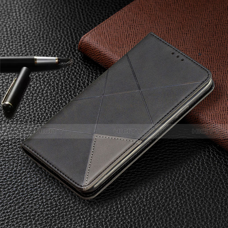 Handytasche Stand Schutzhülle Flip Leder Hülle T02 für Xiaomi Redmi Note 9S Schwarz Plus