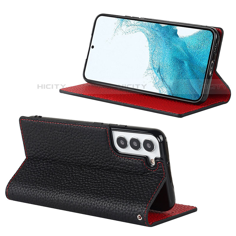 Handytasche Stand Schutzhülle Flip Leder Hülle T02D für Samsung Galaxy S21 5G