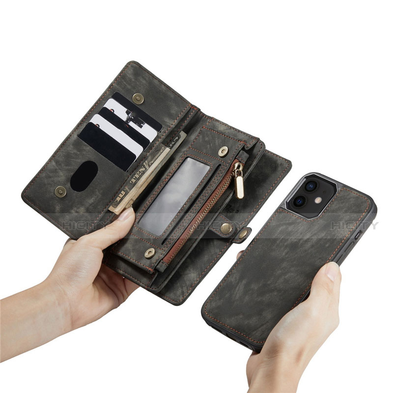 Handytasche Stand Schutzhülle Flip Leder Hülle T03 für Apple iPhone 12